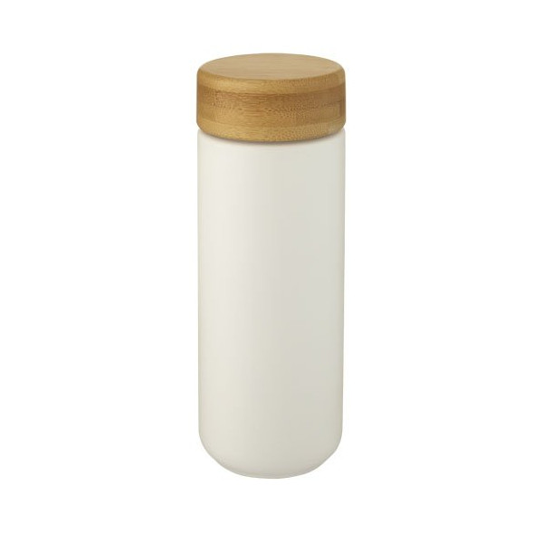 Bicchiere termico in ceramica con coperchio in...