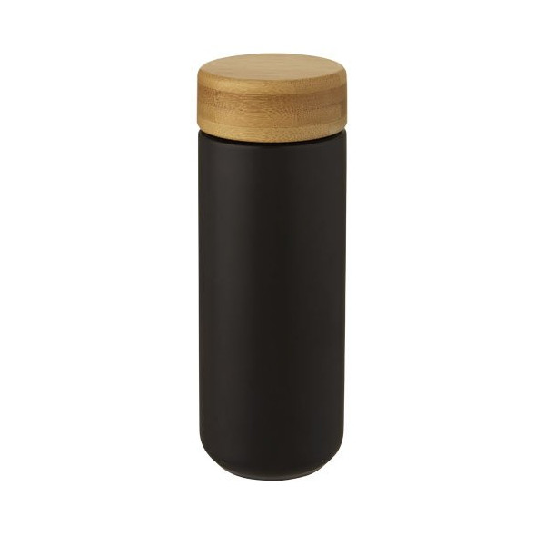 Bicchiere termico in ceramica con coperchio in...