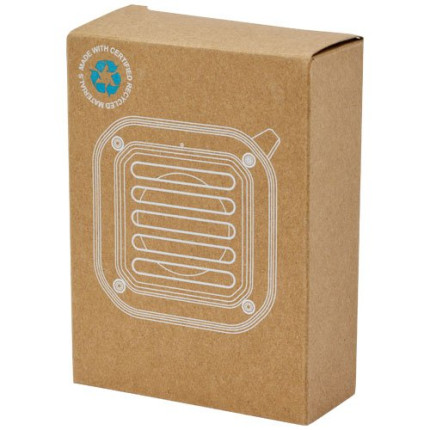 Speaker Bluetooth® IPX5 a ricarica solare in plastica riciclata RCS da 3 W con moschettone Solo