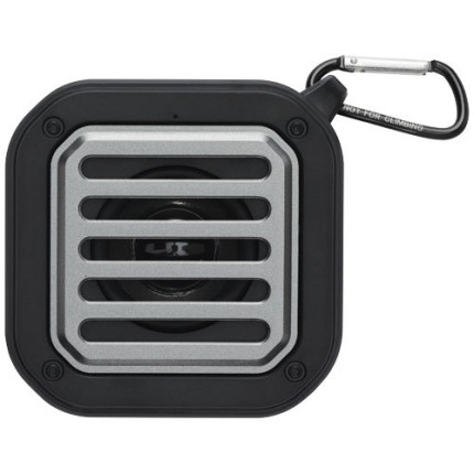 Speaker Bluetooth® IPX5 a ricarica solare in plastica riciclata RCS da 3 W con moschettone Solo