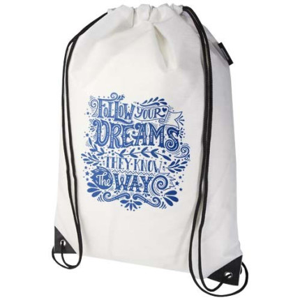 Borsa con coulisse in tessuto non tessuto riciclato certificato GRS Evergreen - 5L