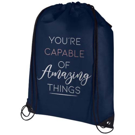 Borsa con coulisse in tessuto non tessuto riciclato certificato GRS Evergreen - 5L