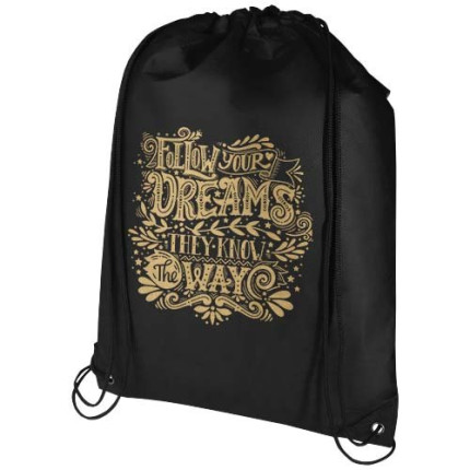 Borsa con coulisse in tessuto non tessuto riciclato certificato GRS Evergreen - 5L