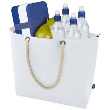 Tote bag termica da spiaggia in materiale riciclato certificato GRS con manici in corda Panama - 23L
