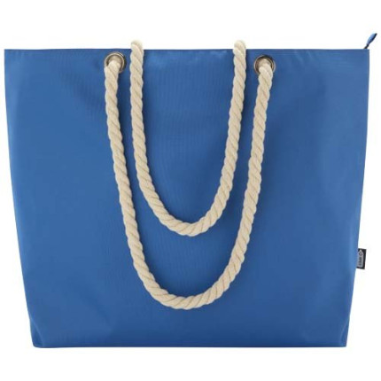 Tote bag termica da spiaggia in materiale riciclato certificato GRS con manici in corda Panama - 23L