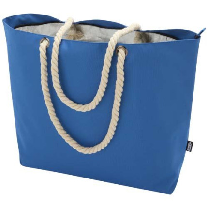Tote bag termica da spiaggia in materiale riciclato certificato GRS con manici in corda Panama - 23L
