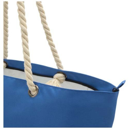 Tote bag termica da spiaggia in materiale riciclato certificato GRS con manici in corda Panama - 23L