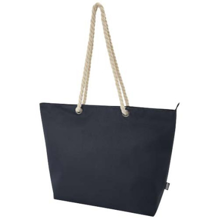 Tote bag termica da spiaggia in materiale riciclato certificato GRS con manici in corda Panama - 23L