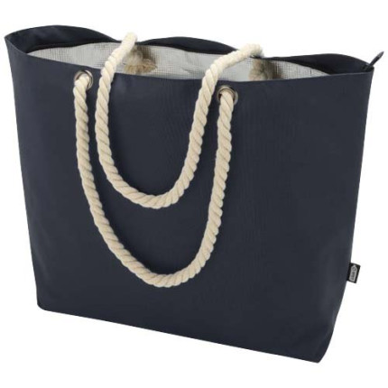 Tote bag termica da spiaggia in materiale riciclato certificato GRS con manici in corda Panama - 23L