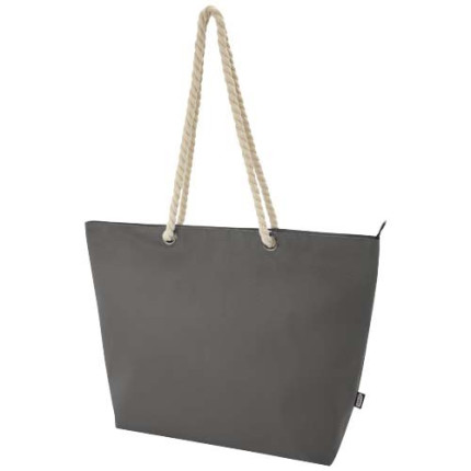 Tote bag termica da spiaggia in materiale riciclato certificato GRS con manici in corda Panama - 23L