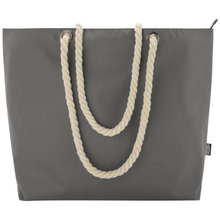 Tote bag termica da spiaggia in materiale riciclato certificato GRS con manici in corda Panama - 23L