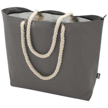 Tote bag termica da spiaggia in materiale riciclato certificato GRS con manici in corda Panama - 23L