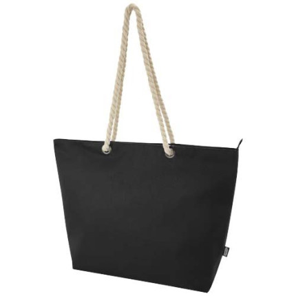 Tote bag termica da spiaggia in materiale riciclato certificato GRS con manici in corda Panama - 23L