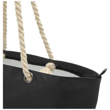 Tote bag termica da spiaggia in materiale riciclato certificato GRS con manici in corda Panama - 23L