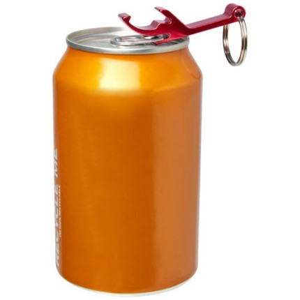 Portachiavi con apribottiglie e apriscatole in alluminio riciclato RCS Tao