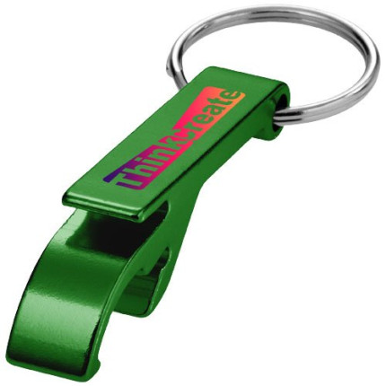 Portachiavi con apribottiglie e apriscatole in alluminio riciclato RCS Tao