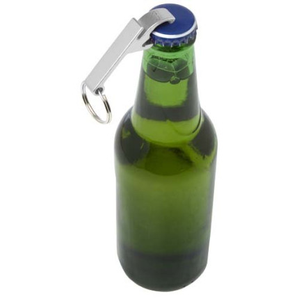 Portachiavi con apribottiglie e apriscatole in alluminio riciclato RCS Tao