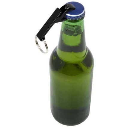 Portachiavi con apribottiglie e apriscatole in alluminio riciclato RCS Tao