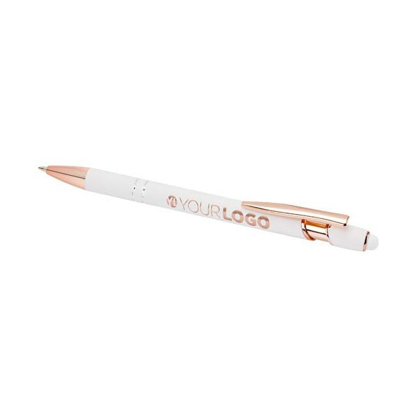 Penna a sfera con finitura oro rosa...