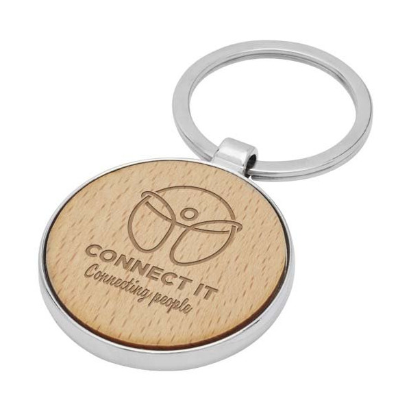 Portachiavi rotondo Moreno in legno di faggio