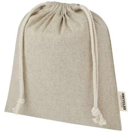 Sacchetto per confezione regalo medio in cotone riciclato 150 g/m² certificato GRS Pheebs - 1,5L