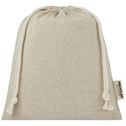 Sacchetto per confezione regalo medio in cotone riciclato 150 g/m² certificato GRS Pheebs - 1,5L