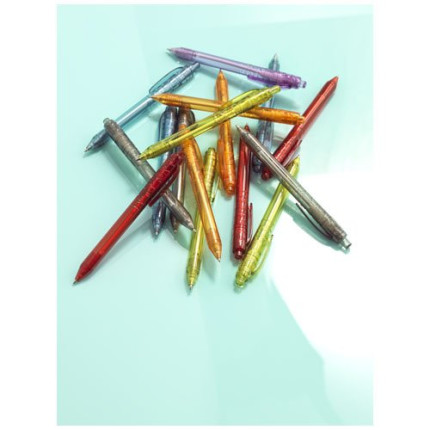 Penna a sfera in PET riciclato Vancouver-inchiostro nero