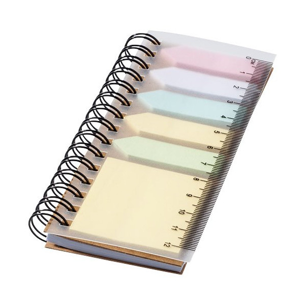 Blocco note a spirale con foglietti adesivi...