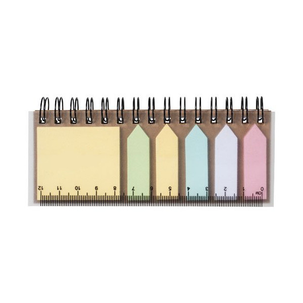 Blocco note a spirale con foglietti adesivi...