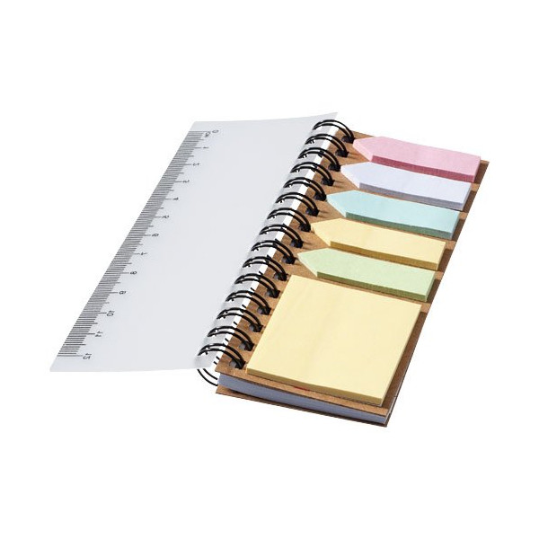 Blocco note a spirale con foglietti adesivi...