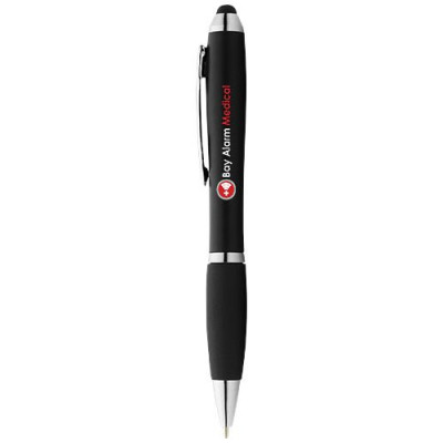 Penna a sfera colorata con stylus e impugnatura nera... 2