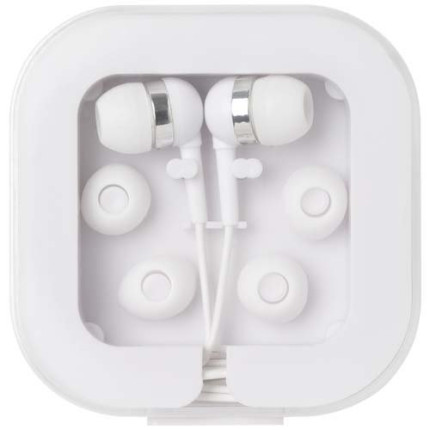 Auricolari tipo C cablati con astuccio in plastica riciclata Dofida