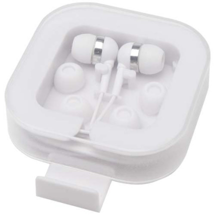 Auricolari tipo C cablati con astuccio in plastica riciclata Dofida