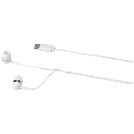 Auricolari tipo C cablati con astuccio in plastica riciclata Dofida