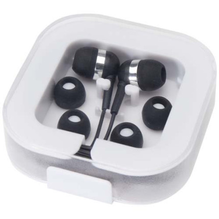 Auricolari tipo C cablati con astuccio in plastica riciclata Dofida