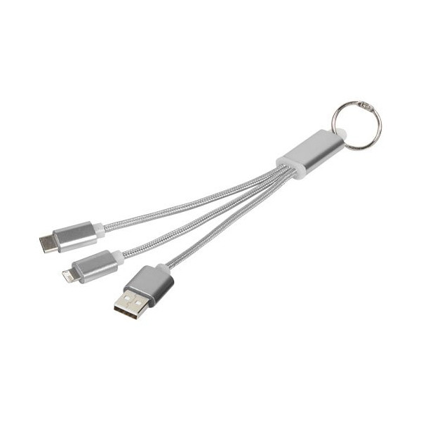 Cavo di ricarica 3 in 1 Metal con clip