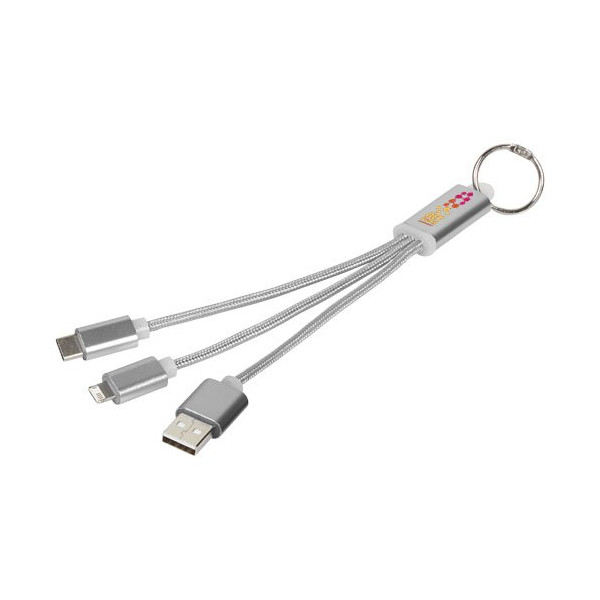 Cavo di ricarica 3 in 1 Metal con clip