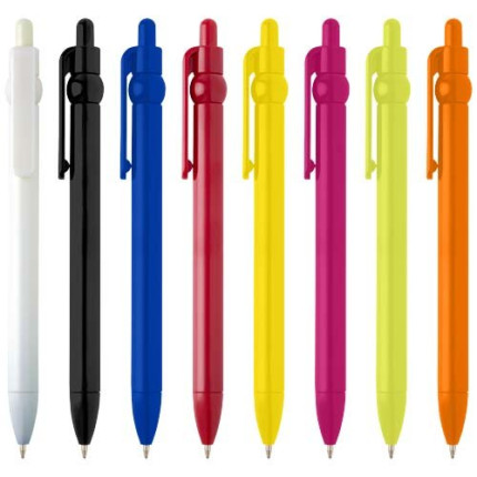 Penna a sfera in plastica riciclata Fidget-inchiostro nero
