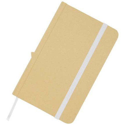 Blocco note formato A6 con copertina rigida in materiale riciclata e pagine bianche Reed