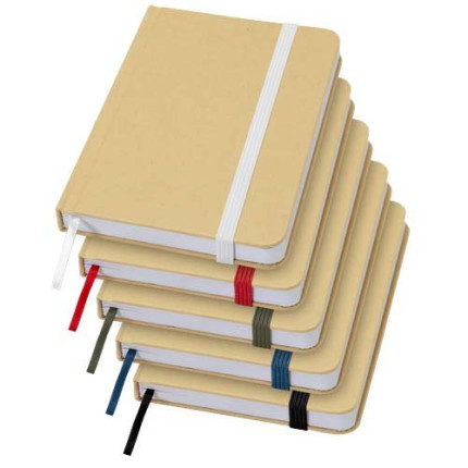 Blocco note formato A6 con copertina rigida in materiale riciclata e pagine bianche Reed