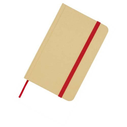 Blocco note formato A6 con copertina rigida in materiale riciclata e pagine bianche Reed
