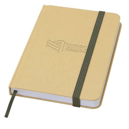 Blocco note formato A6 con copertina rigida in materiale riciclata e pagine bianche Reed
