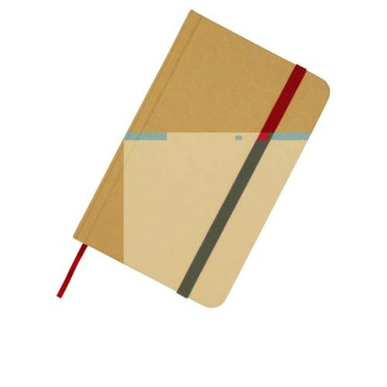 Blocco note formato A6 con copertina rigida in materiale riciclata e pagine bianche Reed