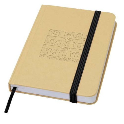 Blocco note formato A6 con copertina rigida in materiale riciclata e pagine bianche Reed