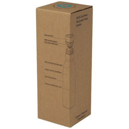 Borraccia termica con isolamento sottovuoto in rame e acciaio inossidabile riciclato certificato RCS da 500 ml Vasa