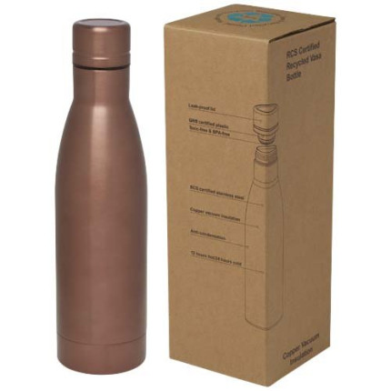 Borraccia termica con isolamento sottovuoto in rame e acciaio inossidabile riciclato certificato RCS da 500 ml Vasa