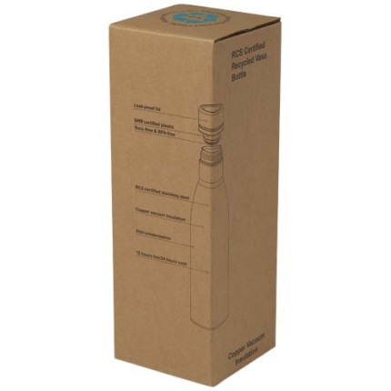 Borraccia termica con isolamento sottovuoto in rame e acciaio inossidabile riciclato certificato RCS da 500 ml Vasa