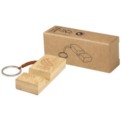 Supporto per telefono in bambù con portachiavi Bosona 2