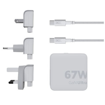 Caricabatterie da viaggio da 67 W con cavo USB-C PD da 100 W Xtorm XVC2067 GaN Ultra