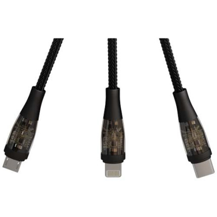 Cavo di ricarica rapida 5 in 1 da 100 W/5 A con display digitale SCX.design C50